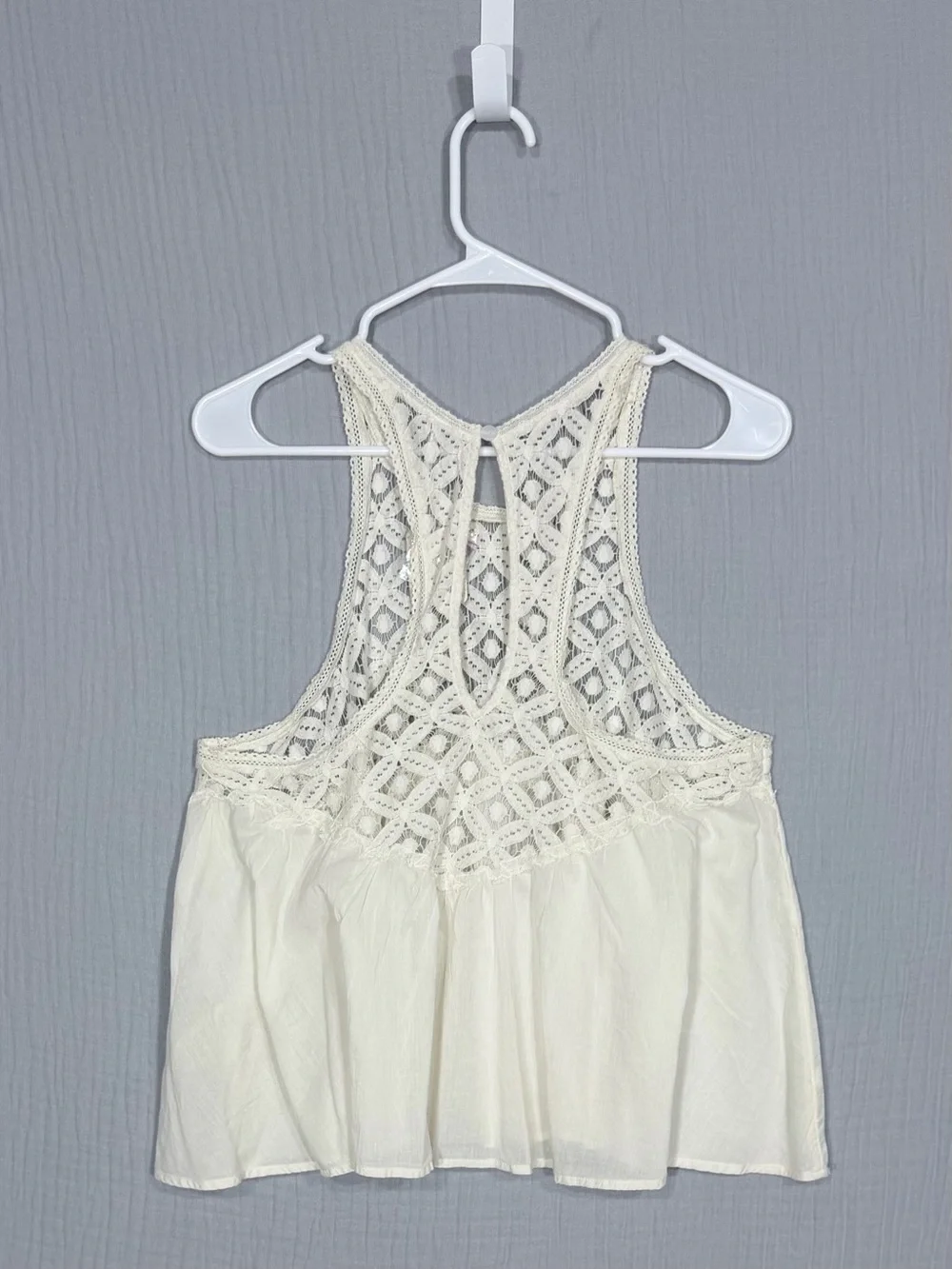 Free People Wandering Light Top | NWT | Whisper White Lace Tank | Size S